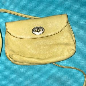 Vintage fossil women’s lime green cross body retro bag